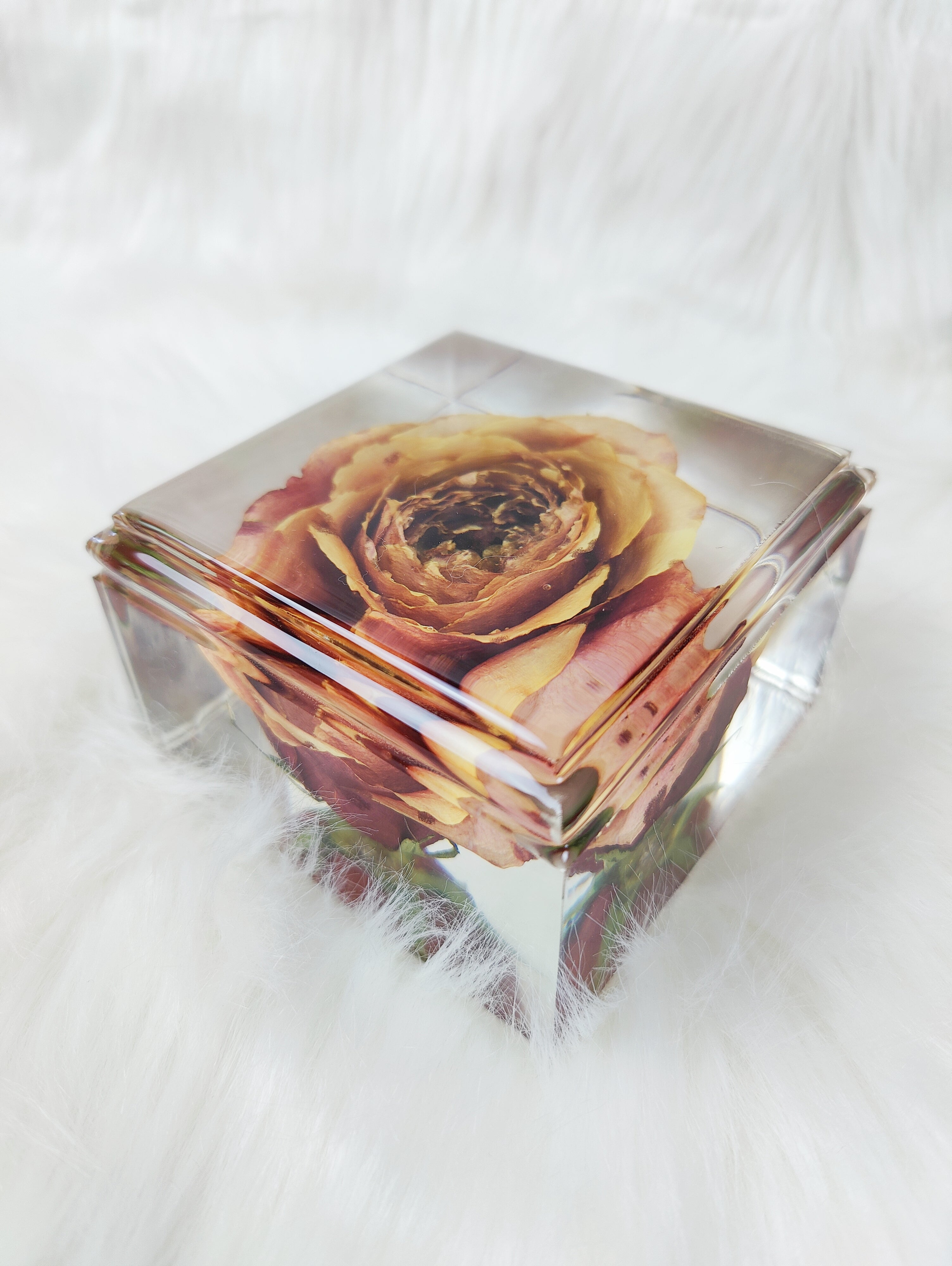 Personalized Bridal Flower Bouquet in 3D resin Blocks
